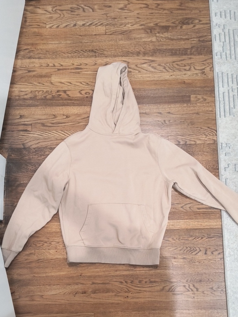 Beige Women's Hooded Pullover Sweater